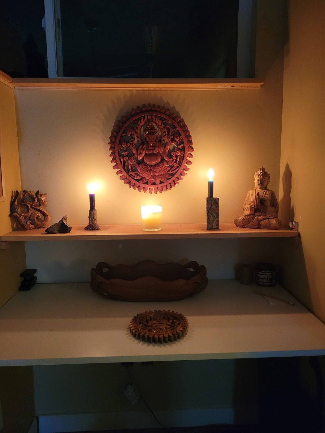 Home altar at Butterthief Gardens